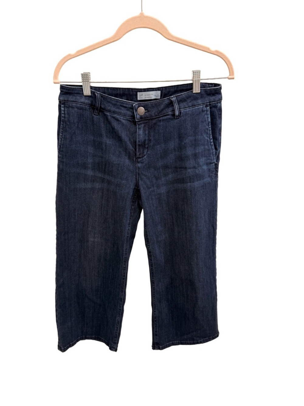 J. Jill Dark Wash Authentic Fit Full Leg Crop Jeans